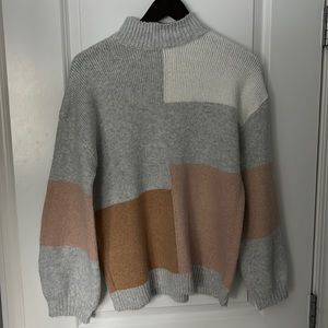 NWT colorblock balloon sleeve sweater